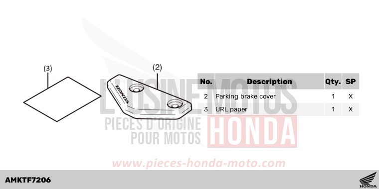 KIT,PARKING LEVER COVER de X-ADV 750 PEARL DEEP MUD GRAY (NHC47) 2023